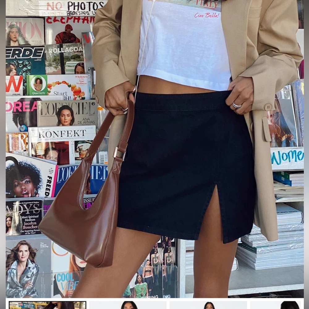 Princess polly Lola black mini skirt